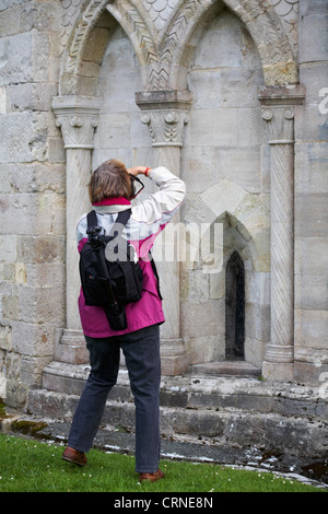 Detail der Christchurch Priory im Juni zu fotografieren Stockfoto