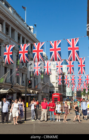 Straße Ammer für Queens diamantenes Jubiläum feiern im Zentrum von London, England Stockfoto