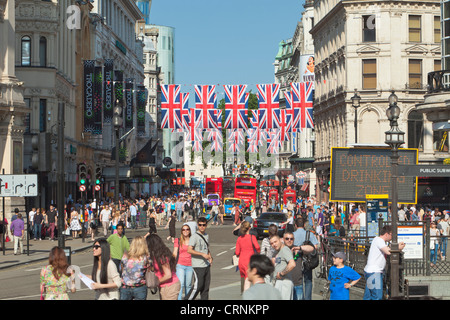 Straße Ammer für Queens diamantenes Jubiläum feiern im Zentrum von London, England Stockfoto