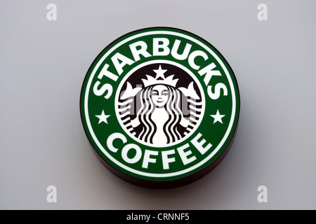 Firmen-Logo von Starbucks Coffee-Shop-Kette Stockfoto
