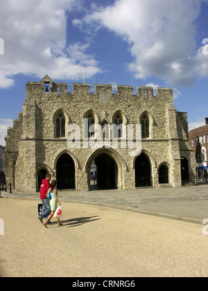Die Bargate in Southampton, ein Denkmalschutz ich Gebäude und dem geplanten Denkmal gebaut Normannen als Bestandteil der fortif Stockfoto