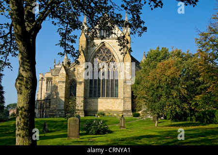 Der östlichen Fassade der Kathedrale von Ripon. Stockfoto