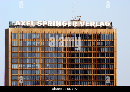 Berlin, mit Blick auf die Axel-Springer-Gebäude Stockfoto