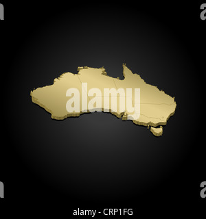 Politische Karte von Australien mit der Einzelstaaten. Stockfoto