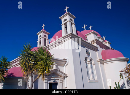 Die griechisch-orthodoxe Kirche der zwölf Apostel in Kapernaum, Israel Stockfoto