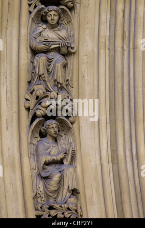 Westminster Abbey-Skulpturen. London. England Stockfoto
