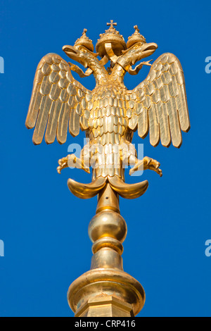 Auf der Auferstehungskirche in St. Petersburg Russland Russische Adler Stockfoto