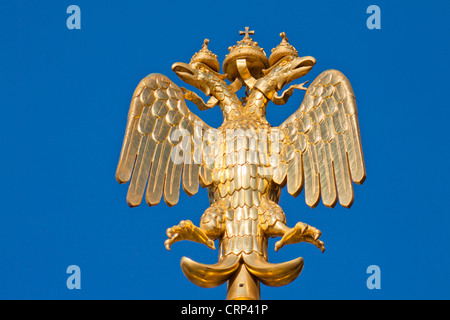 Auf der Auferstehungskirche in St. Petersburg Russland Russische Adler Stockfoto