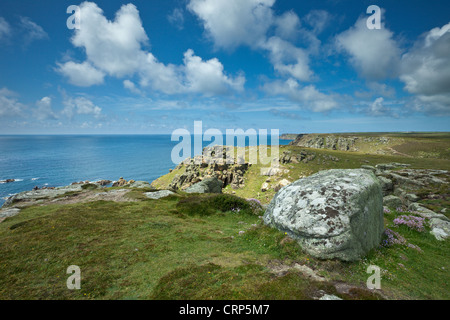 Gwennap Head in der Nähe von Porthgwarra, Süden von West Cornwall Stockfoto