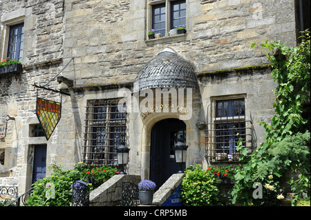 Rochefort-En-Terre einen ausgewiesenen "Petite Cité de Caractére" in Brittany France Stockfoto