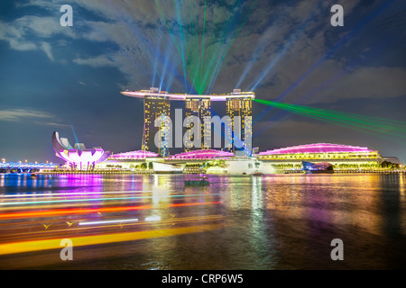 Marina Bay Sands, Marina Bay, Singapur, Süd-Ost-Asien Stockfoto