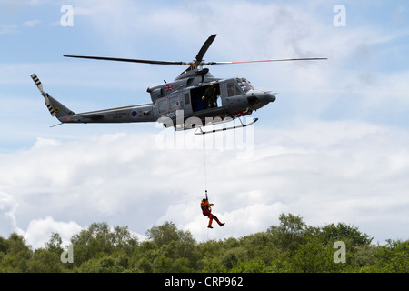 Suche und Rettung Betrieb bei Cholmondeley Pageant of Power 2012 Stockfoto