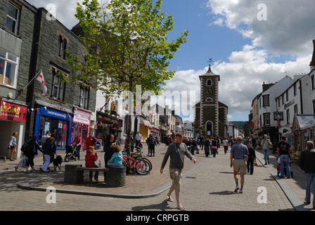 Keswick Town Center und Moot Hall Stockfoto