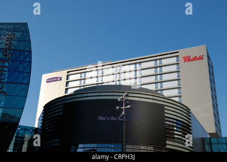 Premier Inn in der Westfield Stratford City. Das Zentrum im Jahr 2011 eröffnet und ist die 3. größte Einkaufszentrum in Großbritannien. Stockfoto