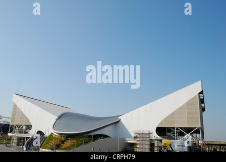 Das London Aquatics Centre im Olympiapark. Stockfoto