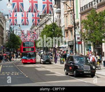 Oxford Street in London Großbritannien Stockfoto