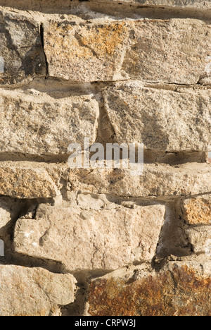 Nahaufnahme der Steinmauer Stockfoto