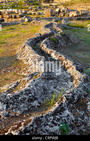 Hierapolis - Türkei, Altstadt, Wasserkanal, Unesco Stockfoto