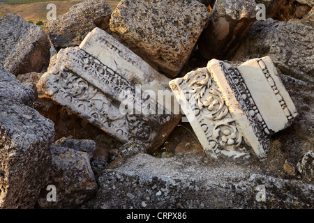 Hierapolis - Türkei, antike Stadt, die Kirche mit Säulen (6. Jahrhundert n. Chr.), UNESCO Stockfoto