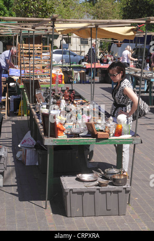 In Bermondsey Square Antiquitäten Markt London Abschaltdruck Stockfoto