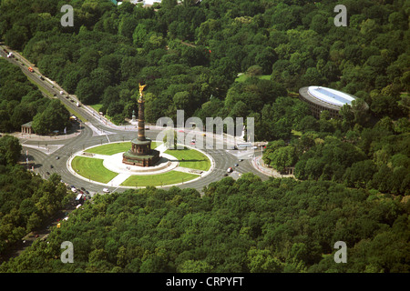 Siegessaeule und Bundespraesidialamt, Berlin Stockfoto