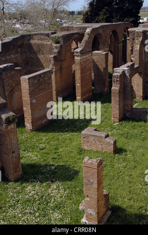 Ostia Antica. Römische Stadt. Bleibt. Italien. Stockfoto