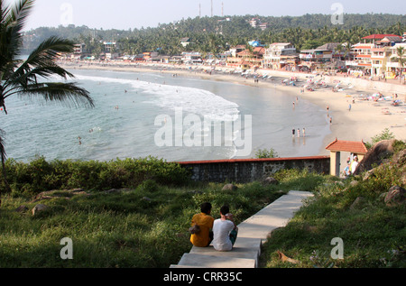 Leuchtturm Strand von Kovalam Stockfoto