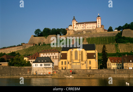 Deutschland, Bayern, Würzburg, Festung Marienberg, Stockfoto