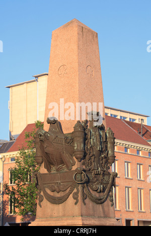 Granit-Marker für die Willem-Dock in Antwerpen, Belgien Stockfoto