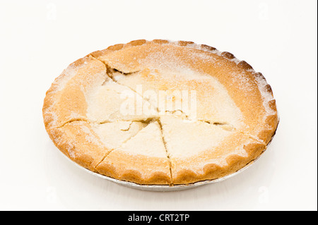 Apfelkuchen mit unregelmäßigen, Kreisdiagramm Scheiben Stockfoto