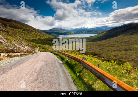 Blick über Kylerhea Glen nach Glenelg Bay, Isle Of Skye, Schottland, Europa Stockfoto