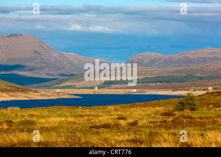 Das Loch Glascarnoch, Wester Ross in der North West Highlands von Schottland, Vereinigtes Königreich, Europa Stockfoto