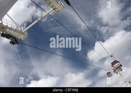 Die Emirates Airline-Seilbahn Stockfoto