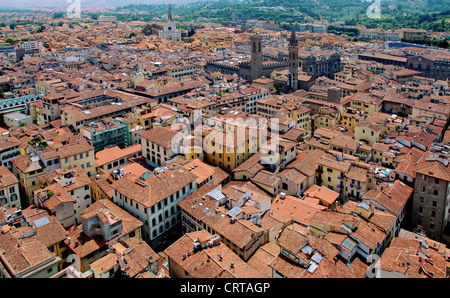 Vogelauge Ansicht Dächer Florenz Italien Stockfoto