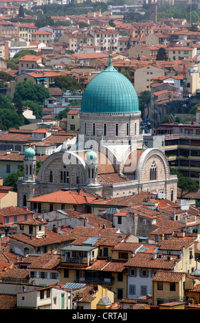 Große Synagoge Florenz Italien Stockfoto