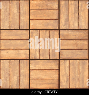 Nahtlose Textur - eine Wand mit hölzernen Plaque ausgekleidet Stockfoto