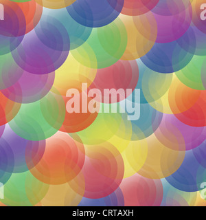 Zusammenfassung Hintergrund transparent bunte Kreise Stockfoto