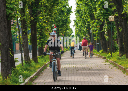 Europa Radweg Italien Piemont Provinz von Turin Pianezza Rivoli - Venaria Stockfoto