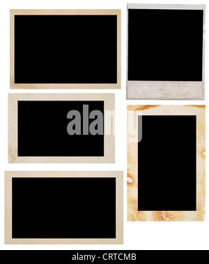 Bilderrahmen, isoliert auf weiss Stockfoto