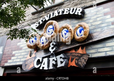 St Viatuer Bagel und Cafe in Mont Royal East in Montreal, Quebec Stockfoto