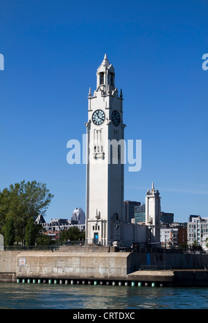 Die Montreal Clock Tower (Tour de l ' Horloge) Montreal, Quebec Stockfoto