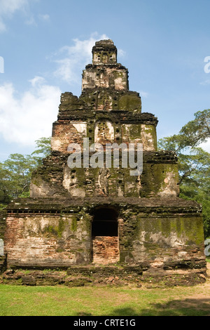 Satmahal Prasada, Polonnaruwa Wuadrangle, Sri Lanka Stockfoto