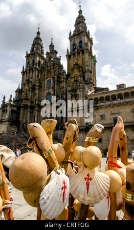 El Camino de Santiago in Santiago De Compostela Galizien Nord-Spanien-Europa Stockfoto