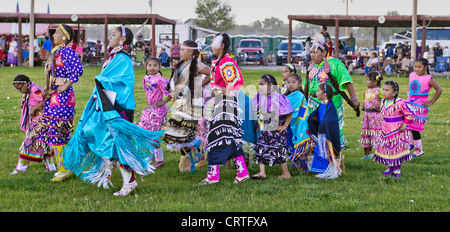 Fort Washakie, Wyoming - Teilnehmer in einem Powwow statt während der indischen Tage, eine jährliche Veranstaltung Ion die Shoshone-Reservierung Stockfoto