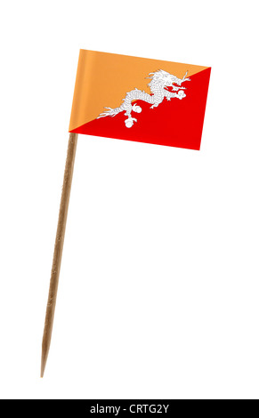Zahn pick Wit eine kleine Papiertüte Flagge Bhutan Stockfoto