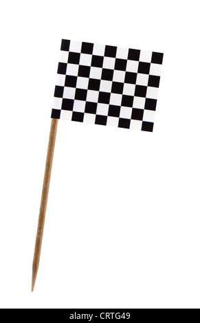 Zahn pick Wit eine kleine Papiertüte Zielflagge Stockfoto