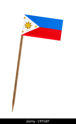 Zahn pick Wit eine kleine Papiertüte Flagge der Philippinen Stockfoto