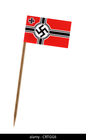 Zahn pick Wit ein kleines Papier Krieg Ensign Deutschlands Stockfoto