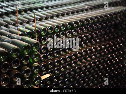 Champagner-Keller, Fabrik in einer Tiefe von 80 Metern, Artemovsk, Donezk, Ukraine Stockfoto