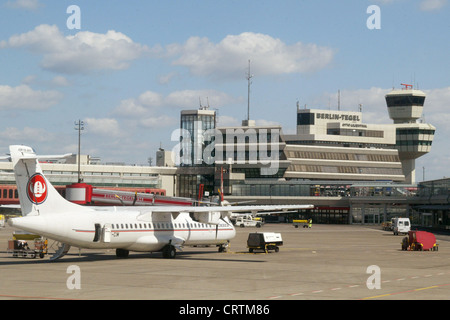 Blick auf den Flughafen Berlin-Tegel Stockfoto